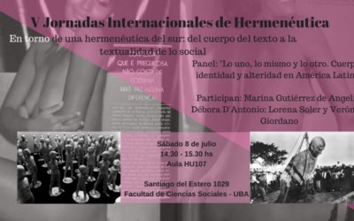 V JORNADAS INTERNACIONALES DE HERMENÉUTICA