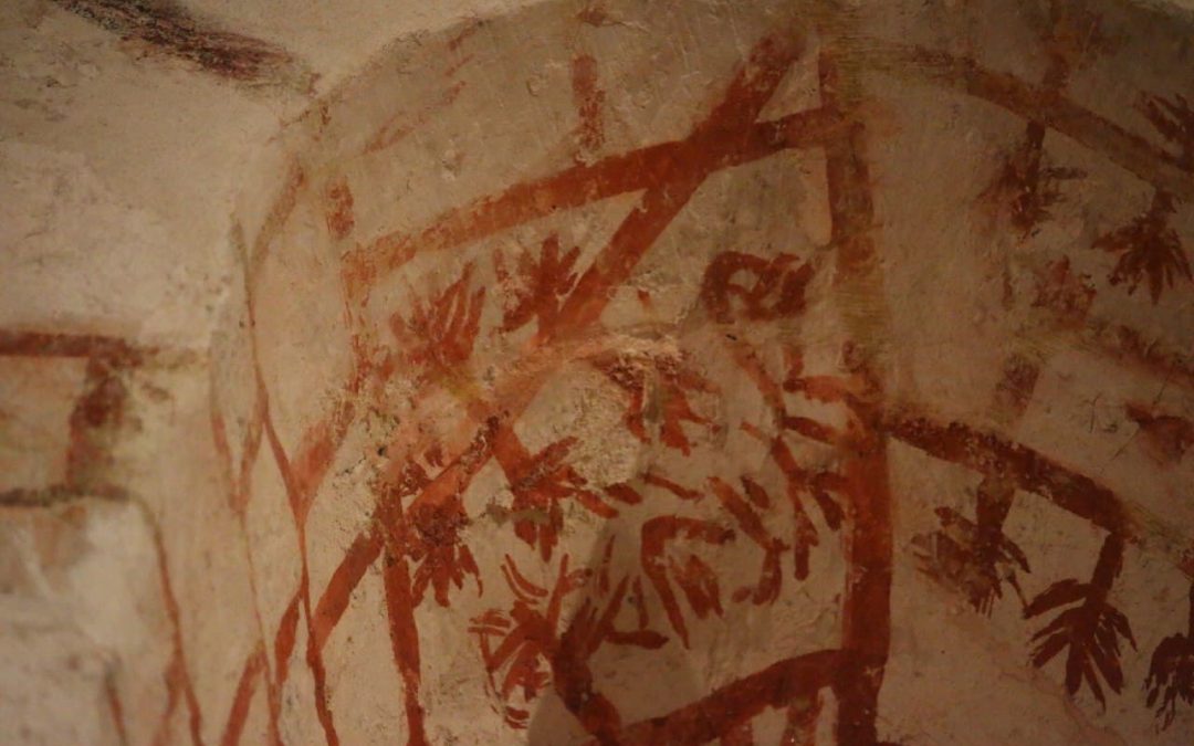 Red wall painting. Images at the limits of time
